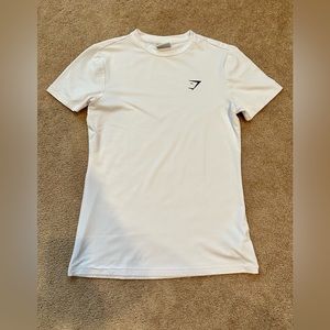 Gymshark Shirt, white, size xs